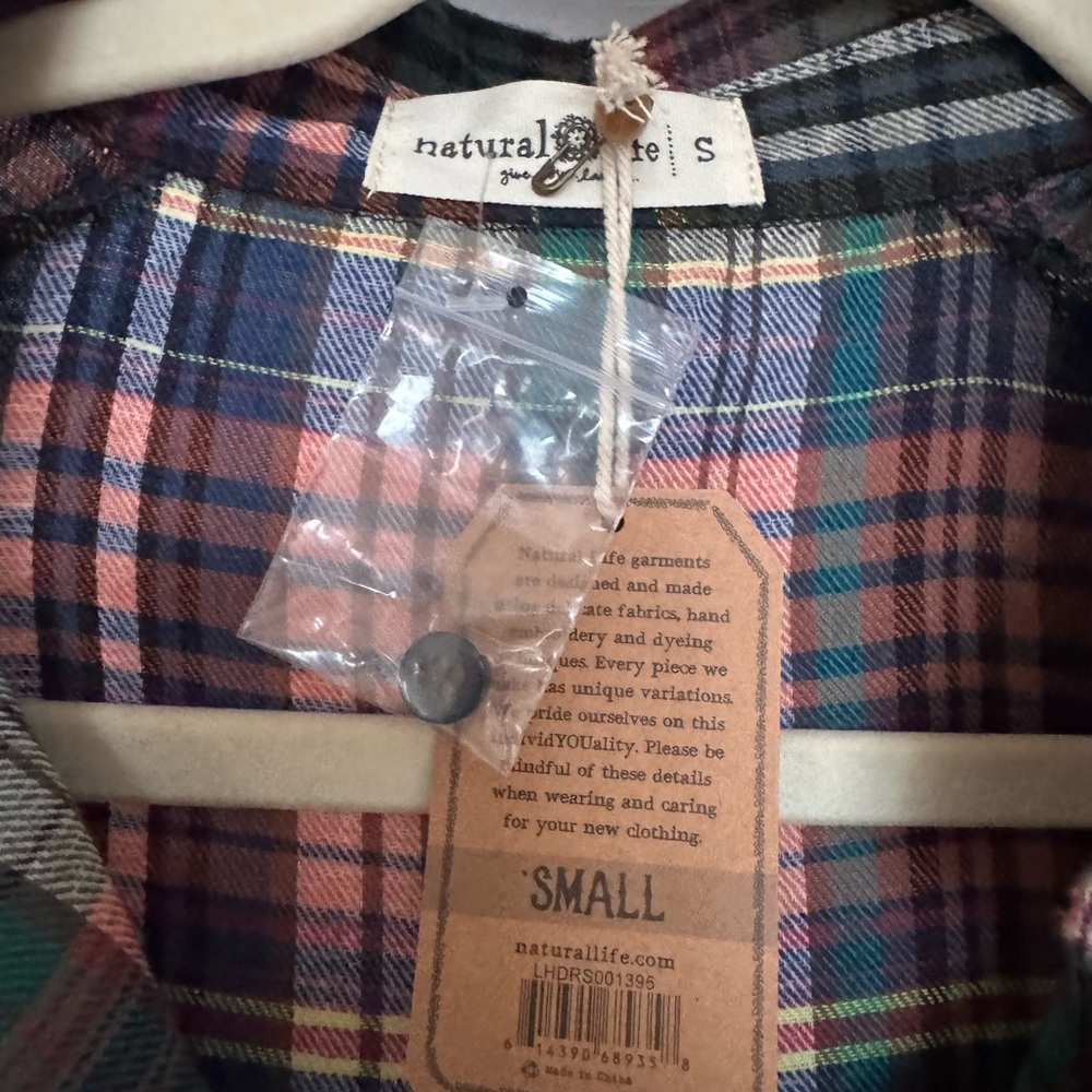 NATURAL LIFE Plaid Flannel Rebecca Midi Dress - Picture 3 of 3